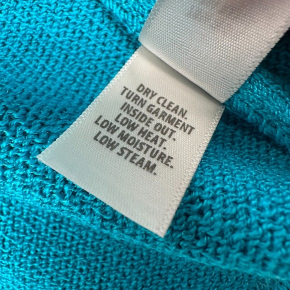 St. John Santana‎ Knit Jacket Women's 8 Wool Rayon Blend Blazer Turquoise - Picture 10 of 11